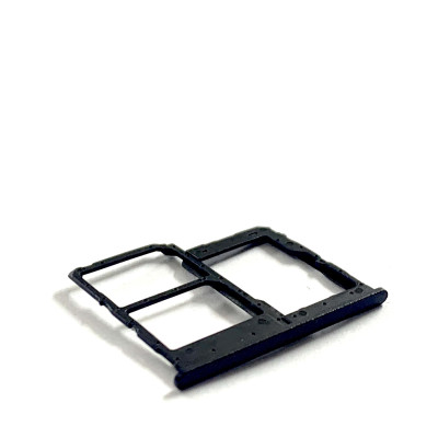 Держатель SIM-карты для Sаmsung A01 Core / A013 / M01 Core / M013, Dual sim, черный