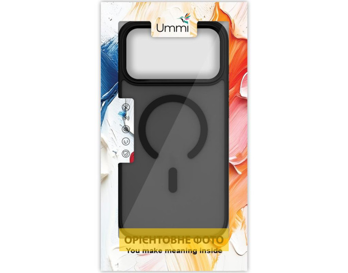 Чехол-силикон Ummi Colorful with MagSafe iPhone Air (Черный / Black)