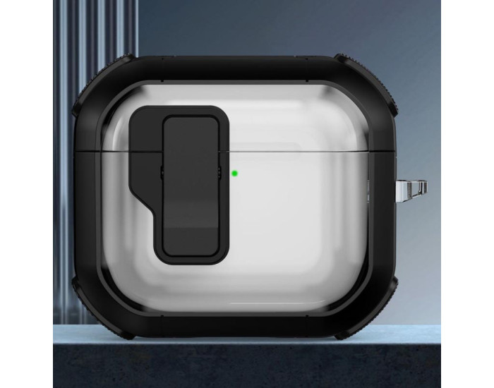 Чехол пртивоударный Locking Button AirPods 4, Black