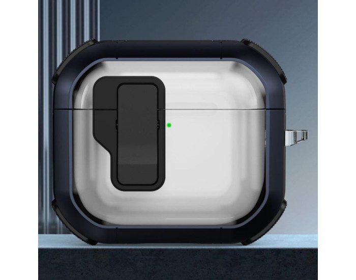 Чехол пртивоударный Locking Button AirPods 4, Blue
