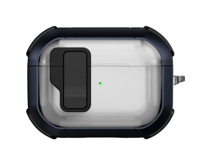 Чехол пртивоударный Locking Button AirPods Pro 2 / Pro, Blue