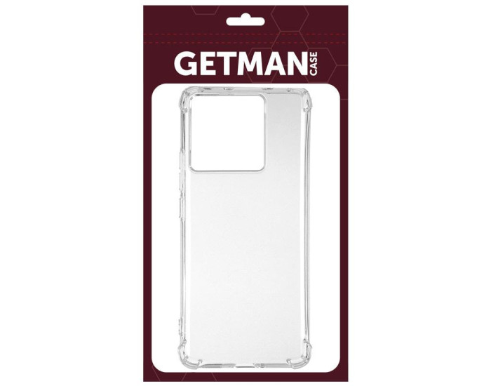 Чехол-силикон Getman Ease logo усиленные углы Xiaomi 17 Pro Max, Прозрачный