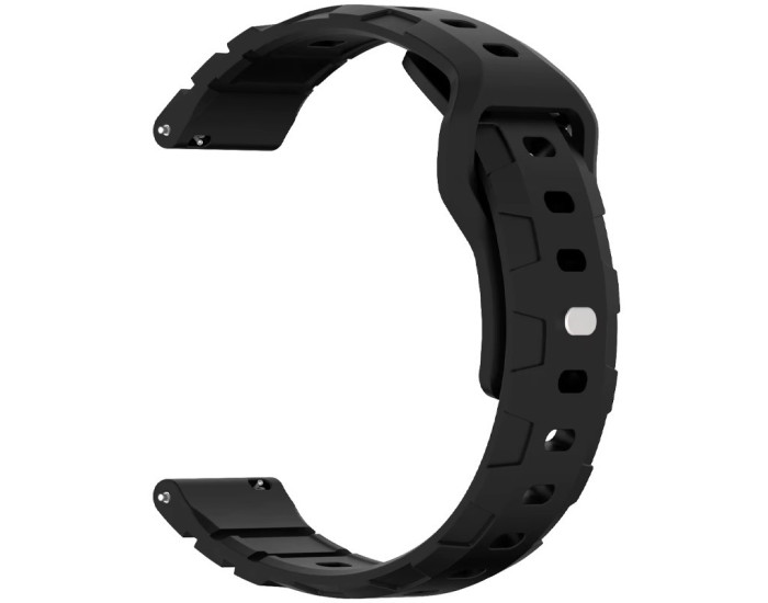 Ремешок силиконовый Defense для Smart Watch 22mm, Black