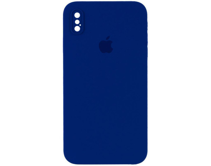 Чехол-силикон оригинал Square Cover Soft Matte Full Camera iPhone X/XS Deep Navy