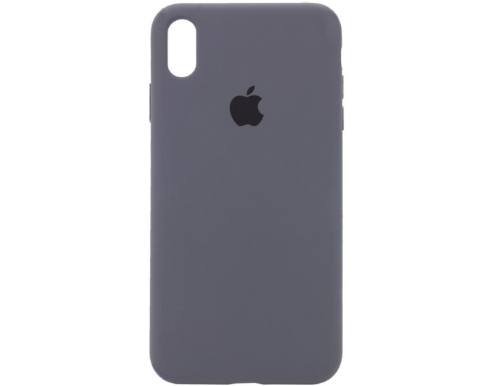 Чехол-силикон оригинал Full Soft Matte iPhone X /XS, Dark grey