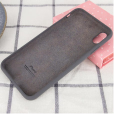 Чехол-силикон оригинал Full Soft Matte iPhone X /XS, Dark grey