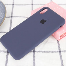 Чехол-силикон оригинал Full Soft Matte iPhone X /XS, Midnigth blue