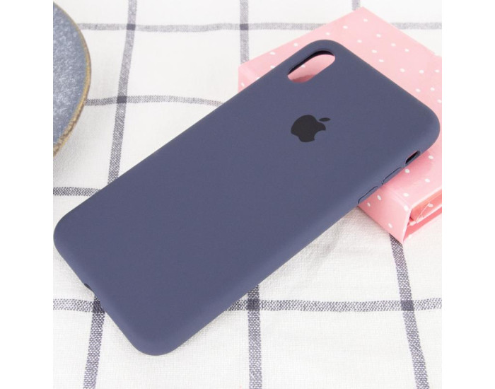 Чехол-силикон оригинал Full Soft Matte iPhone X /XS, Midnigth blue