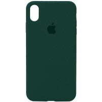 Чехол-силикон оригинал Full Soft Matte iPhone X /XS, Forest green