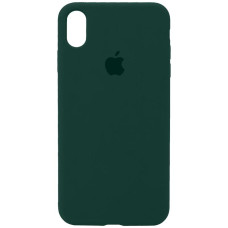 Чехол-силикон оригинал Full Soft Matte iPhone X /XS, Forest green