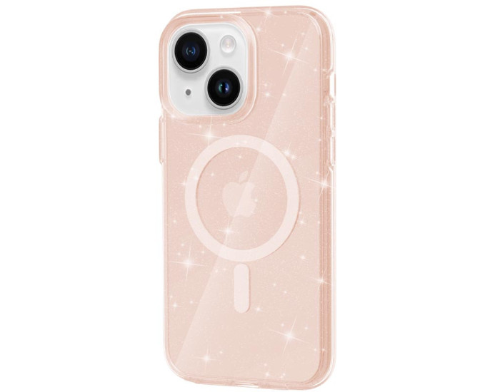 Чехол Galaxy Sparkle (MagFit) Apple iPhone 15 Plus (Gold+Glitter)