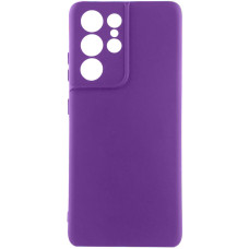 Чехол-силикон Getman Liquid Silk Full Camera Samsung Galaxy S22 Ultra (Фиолетовый / Purple)
