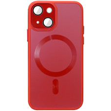 Чехол-силикон TPU+Glass Sappphire Midnight with MagSafe iPhone 15 Plus (Красный / Red)