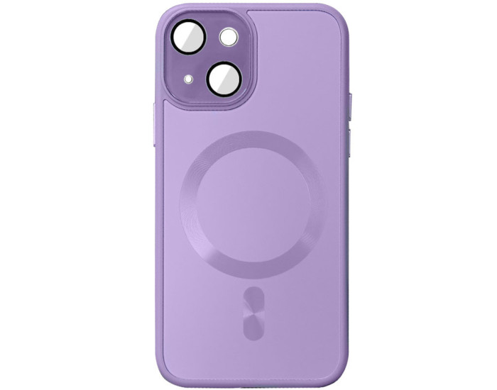  Чехол-силикон TPU+Glass Sappphire Midnight with MagSafe iPhone 15 Plus (Сиреневый / Lilac)