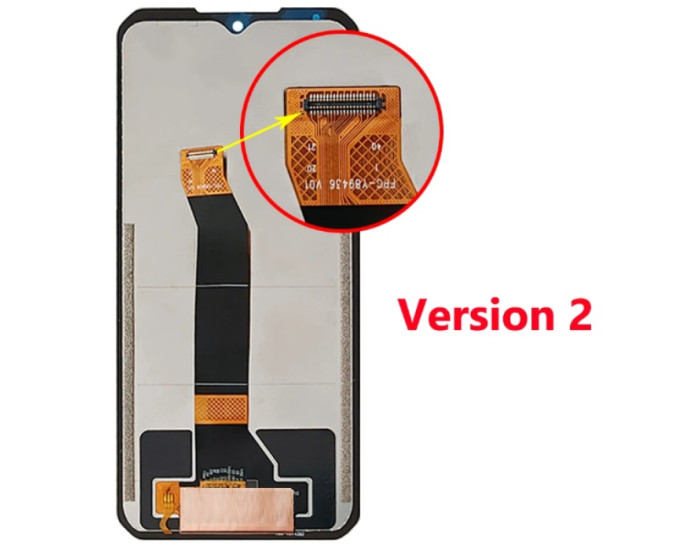 Дисплей с сенсорным экраном (модуль) Doogee V30 / V30T / V Max / S100 / S100 Pro черный, оригинал, версия 2