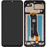 Дисплей з сенсорним екраном (модуль) ZTE Blade A35 /A55, чорний, з рамкою, оригінал