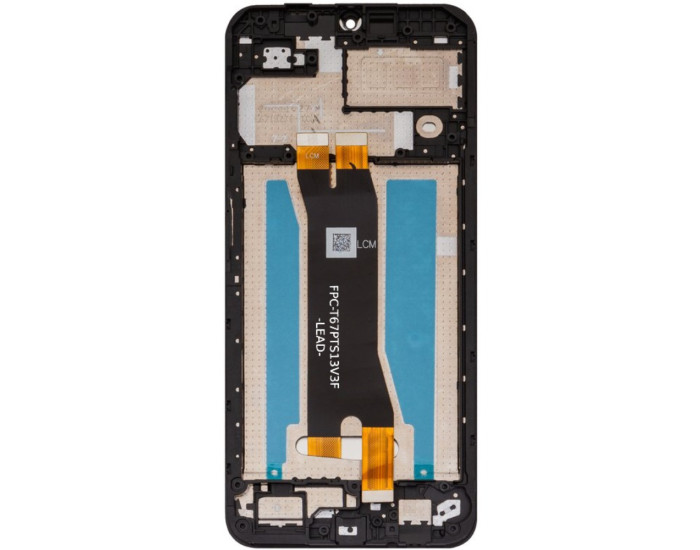 Дисплей з сенсорним екраном (модуль) ZTE Blade A35 /A55, чорний, з рамкою, оригінал