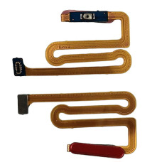 Шлейф для Samsung A135 A13. A137, с кнопкой включения, сканер отпечатка пальца, (Touch ID), Red