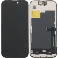 Дисплей з сенсорним екраном (модуль) iPhone 15 Pro, чорний, TFT (In-Cell) FHD