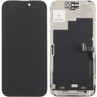 Дисплей з сенсорним екраном (модуль) iPhone 15 Pro, чорний, TFT (In-Cell) GX