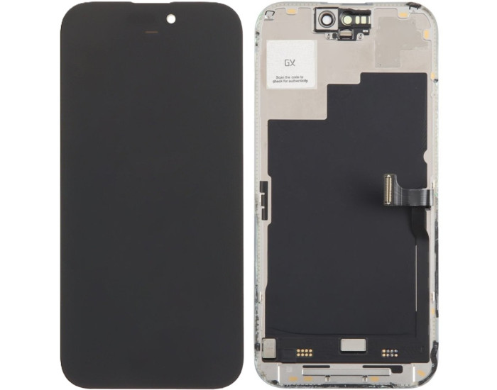Дисплей з сенсорним екраном (модуль) iPhone 15 Pro, чорний, TFT (In-Cell) GX