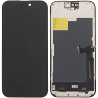 Дисплей з сенсорним екраном (модуль) iPhone 15 Pro, чорний, TFT (In-Cell) JK