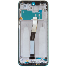 Дисплей с сенсорным экраном (модуль) Xiaomi Redmi Note 9 Pro, Note 9S зеленый с рамкой, оригинал