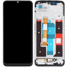 Дисплей з сенсорним екраном (модуль) Realme C35, чорний з рамкою, оригінал