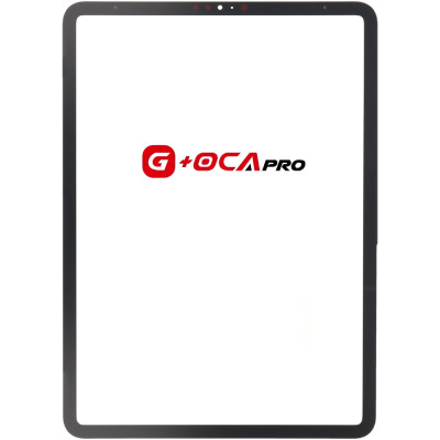 Скло фронтальне з OCA-пленкой iPad Pro 12.9 2018 / iPad Pro 12.9 2020 чорне, оригінал G+OCA PRo