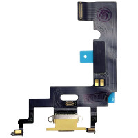 Шлейф для iPhone XR, конектора зарядки, з мікрофоном, Жовтий оригінал