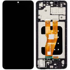 Дисплей с сенсорным экраном (модуль) Samsung A055F Galaxy A05, черный с рамкой, оригинал