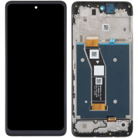 Дисплей з сенсорним екраном (модуль) Motorola Moto XT2423-2 Moto G24/XT2425-4 Moto G24 Power, з рамкою, чорний