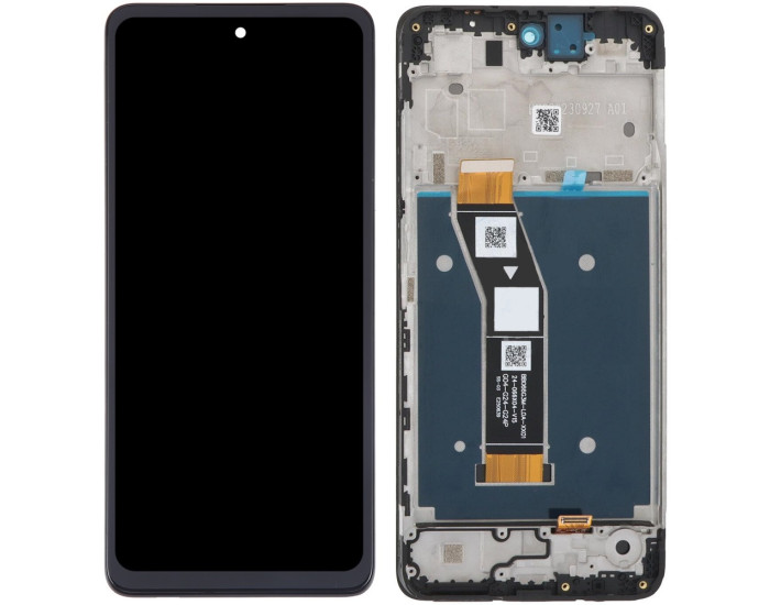 Дисплей з сенсорним екраном (модуль) Motorola Moto XT2423-2 Moto G24 / XT2425-4 Moto G24 Power, чорний, з рамкою