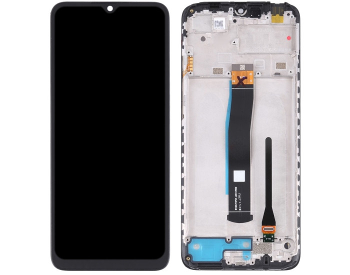 Дисплей с сенсорным экраном (модуль) Xiaomi Redmi 10C /Poco C40, черный с рамкой, оригинал
