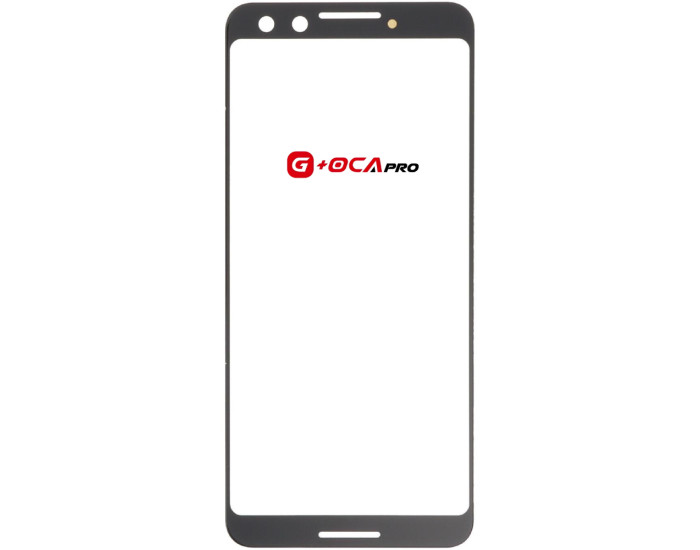 Скло фронтальне з OCA плівкою Google Pixel 3, чорне G-OCA Pro