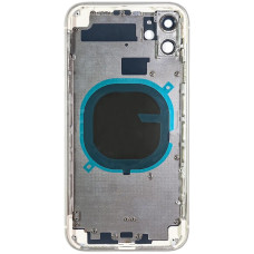 Корпус для iPhone 11 з тримачем SIM карти, з бічними кнопками, з сіточки динаміка, Скотч акб, Білий
