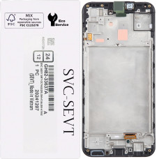 Дисплей с сенсорным экраном (модуль) Samsung A155 A15 / A156, черный с рамкой, сервисная упаковка GH82-33638A