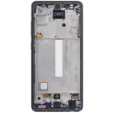Дисплей з сенсорним екраном (модуль) Samsung A526 A52 5G /A525, чорний з рамкою, OLED