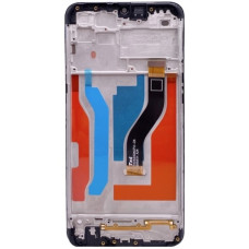 Дисплей с сенсорным экраном (модуль) Samsung A107 A10s, черный, оригинал c рамкой