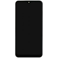 Дисплей с сенсорным экраном (модуль) Samsung A107 A10s, черный, оригинал c рамкой