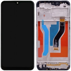 Дисплей с сенсорным экраном (модуль) Samsung A107 A10s, черный, оригинал c рамкой