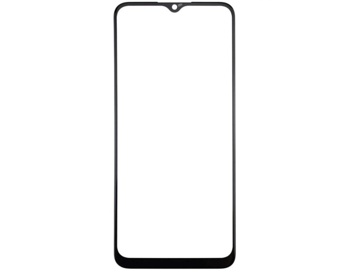 Стекло фронтальное с OCA пленкой Samsung  A025 Galaxy A02s /A035 /A037 /A042 /M025, черное с олеофобным покрытием, оригинал