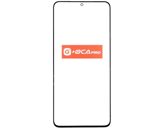 Стекло фронтальное c OCA-пленкой Samsung G985 S20 Plus, черное, G-OCA Pro