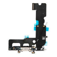 Шлейф для iPhone 7 Plus, коннектора наушников, коннектора зарядки, с микрофоном, ,белый с разборки