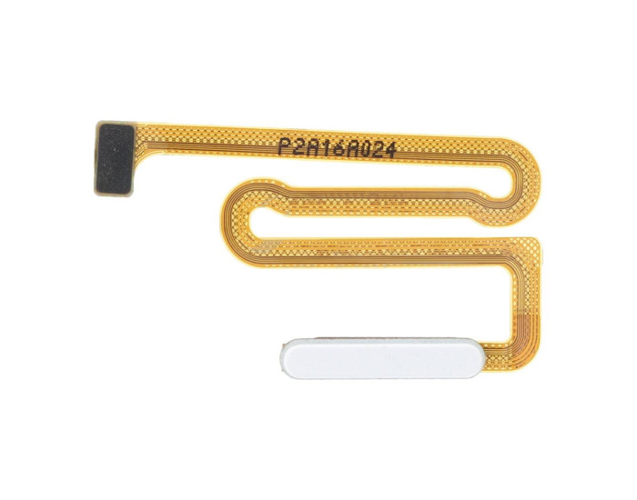 Шлейф для Samsung A04S A047, кнопки включения, сканер отпечатка пальца (Touch ID) White, оригинал 