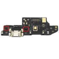 Шлейф для Xiaomi Poco C3 /Redmi 10A /Redmi 9A /Redmi 9AT /Redmi 9C, коннектора зарядки с микрофоном, с компонентами, плата зарядки, оригинал