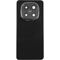 Задняя панель корпуса для Xiaomi Redmi Note 14 Pro Plus 5G черная глянцевая со стеклом камеры 50MP