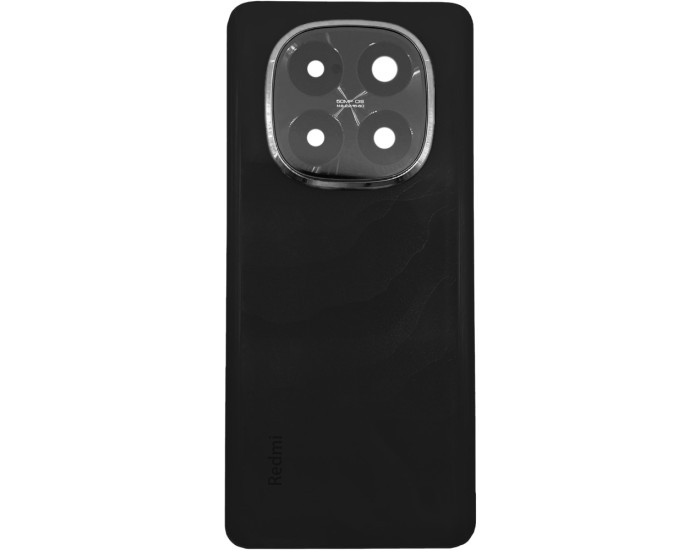 Задняя панель корпуса для Xiaomi Redmi Note 14 Pro Plus 5G, черная (глянцевая) со стеклом камеры (50MP)