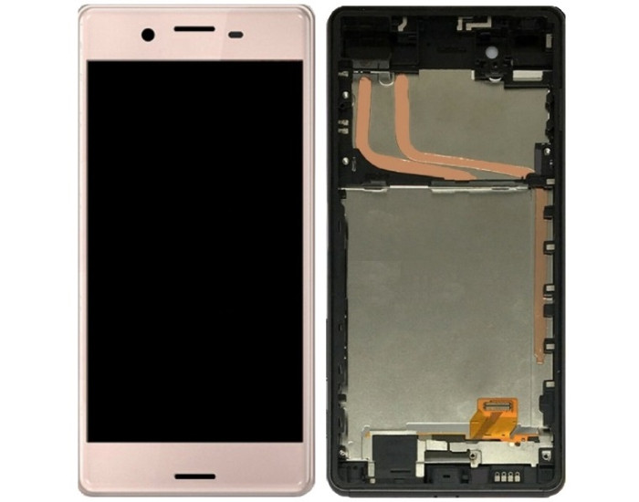 Дисплей с сенсорным экраном (модуль) Sony Xperia X Dual F5121, F5122, F8131, F8132, Rose Gold, с рамкой, оригинал