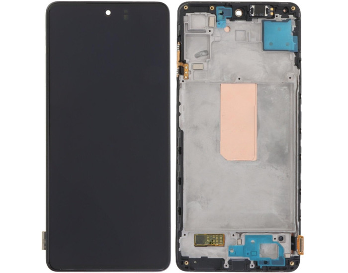 Дисплей с сенсорным экраном (модуль) Samsung M546, M54, черный с рамкой, оригинал Assembled